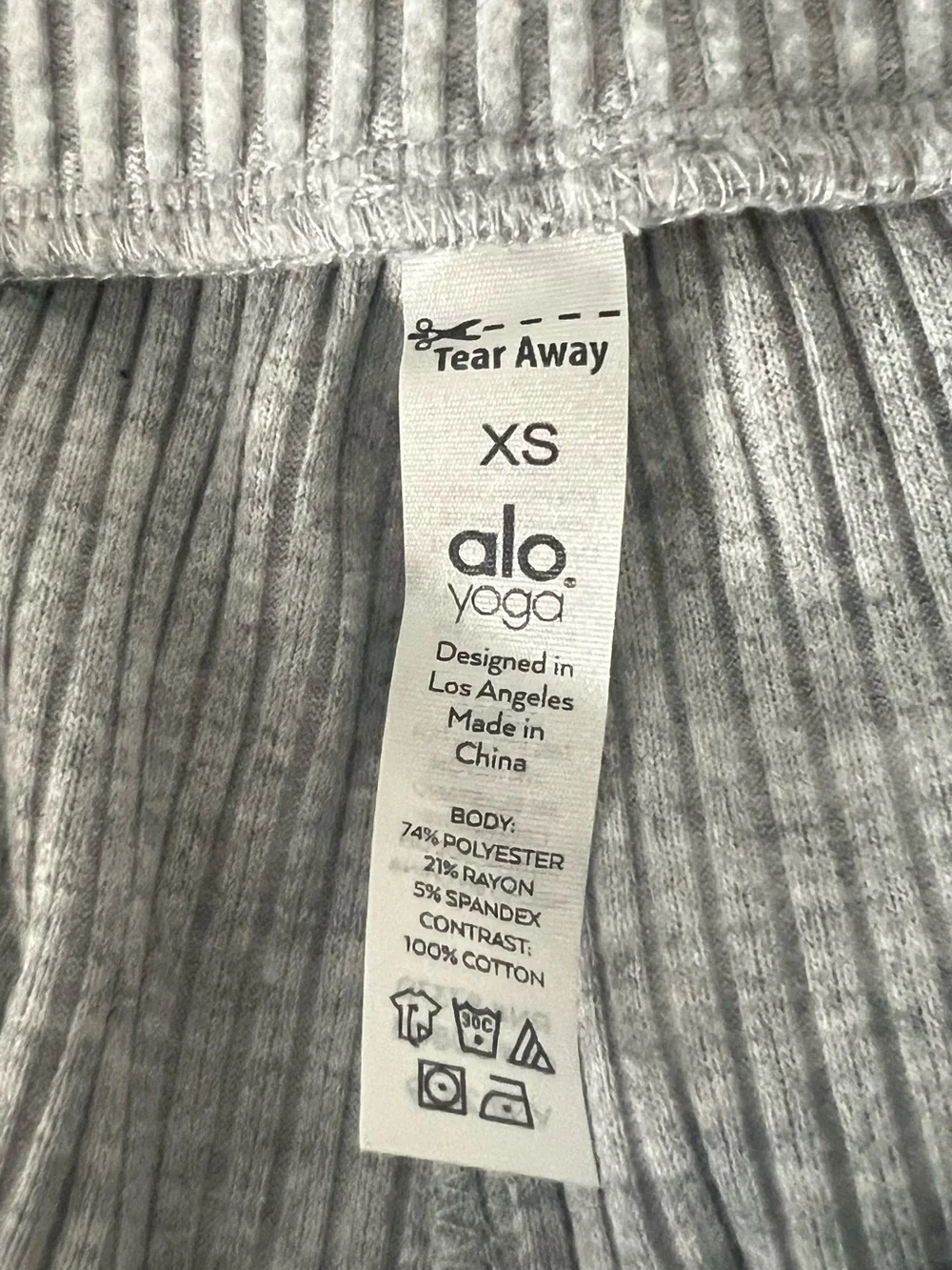 Alo Yoga Muse Sweatpants Athletic Heather Grey Ribbed Joggers XS